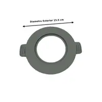 Perie de curatare PAA-home®, pentru mopul cu cap rotativ cu diametrul de 16 cm, inaltime peri 3 cm, culoare gri