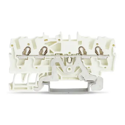 4-conductor shield terminal block; 2.5 mm²; side and center marking; for DIN-rail 35 x 15 and 35 x 7.5; Push-in CAGE CLAMP®; 2,50 mm²; white