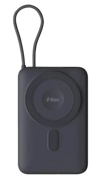 Baterie portabilă ttec - Recharger M LCD, 10 000 mAh, MagSafe, gri