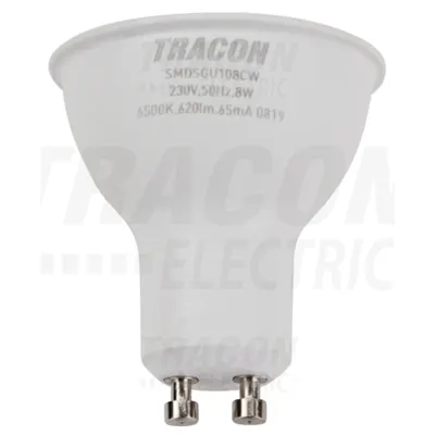 Sursa spot cu LED SMD,carcasadin mat.plastic,cu LED SAMSUNG SMDSGU108CW 230V,50Hz,GU10,8W,620lm,6500K,120°,SAMSUNG chip,EEI=A+