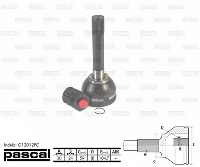 Cap planetara spre roata (30z 24z 59mm) TOYOTA LAND CRUISER 80 4.0 4.2D 4.5 intre 1990-1997