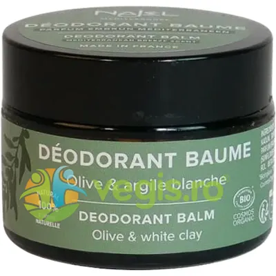 Deodorant Balsam Natural cu Argila Alba, Shea, Ulei de Masline si Parfum Marin 45g