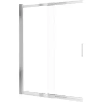 Paravan cada glisant sticla securizata, 100x140 cm, crom lucios, Deante Prizma