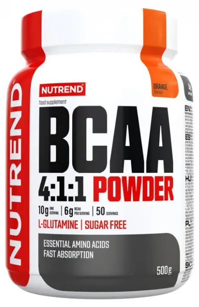 BCAA 4:1:1 Powder, portocală, 500 g, Nutrend