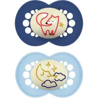 MAM Original Night 16m+ suzetă Blue/ Dark Blue 2 buc