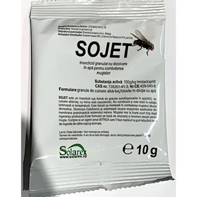 Sojet 10 gr, insecticid pentru muste, Sharda ChropChem, insecticid profesional pe baza de atractanti si feromoni sexuali - Default Title