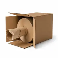 Rolă hârtie de umplutură în cutie dispenser - maro - 35cm x 450m - Default Title