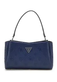 Geanta crossbody din piele ecologica cu model monograma - Bleumarin