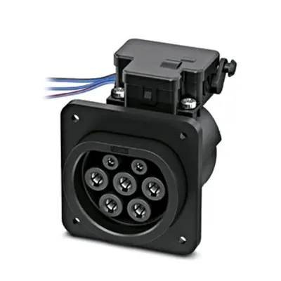 Charging plug TYPE 2, 32 A, 12 V motor lock