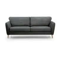 Canapea neagră/gri 206 cm Paris - Scandic