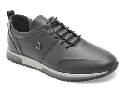 Pantofi sport BITE THE BULLET bleumarin, NR244, din piele naturala