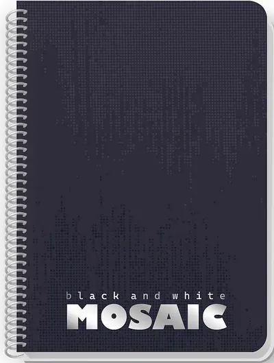 Caiet spiralat Black&White Mosaic - A4, 80 foi, sortiment