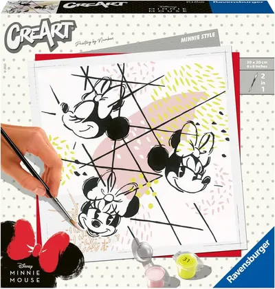 Set pictură după numere Ravensburger CreArt - Minnie Mouse (varianta 2)