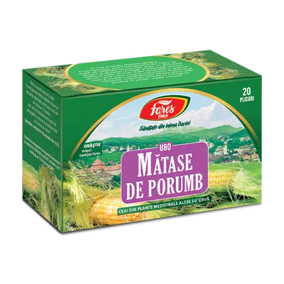 Ceai matase de porumb, U80, 20 plicuri, Fares