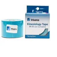 Bandaj Kinesio Elastic Adeziv cu Turmalina Rola Bleu 5m