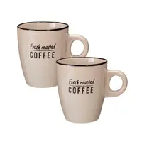 Set 2 căni Excellent Houseware, 340 ml, ceramică, Fresh Roasted Coffee