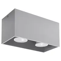 Corp de iluminat pentru tavan QUAD gri