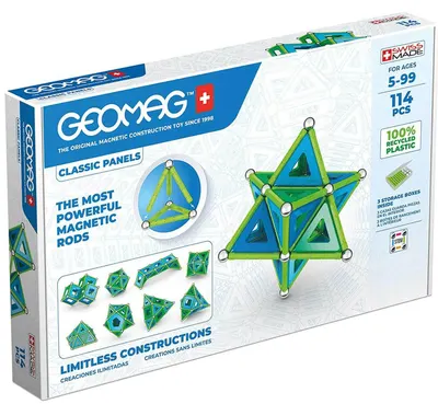 Constructor magnetic Geomag - Clasic, 114 piese