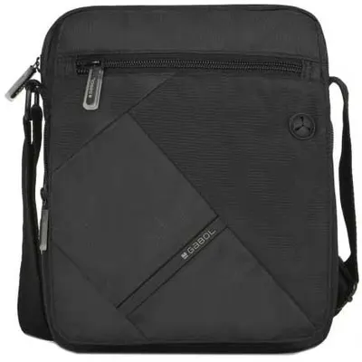 Geantă de umăr Gabol Twist Eco pentru bărbați - negru, 26 cm