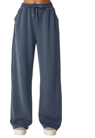 Pantaloni Happiness Istanbul - gri inchis - material modal-poliester