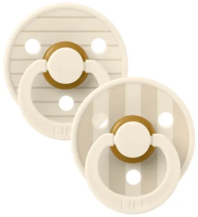 Suzete Bibs - Studio Colour Pin, Ivory Vanilla Mix, 6-18 luni , 2 buc.