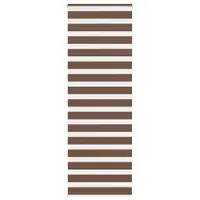 vidaXL Jaluzea tip zebra maro lățime țesătură 75,9 cm poliester