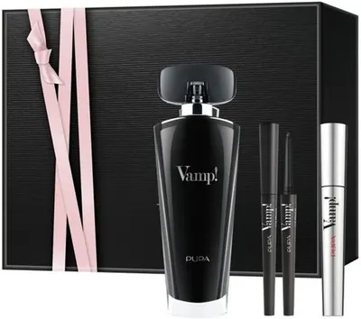Pupa Set Vamp! Black - Apă de parfum, rimel și creion de ochi, 100 + 9 ml + 0.35 g