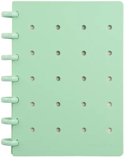 Caiet spiralat Sworld ME - A5, 80 foi, cu 2 accesorii, verde
