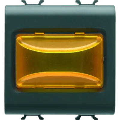 Protruding Indicator Lamp - 12v Ac/dc / 230v Ac 50/60 Hz - Amber - 2 Modules - Black - Chorus