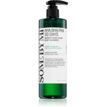 Some By Mi AHA∙BHA∙PHA 30 Days Miracle Acne Clear Body Cleanser gel de curatare spumant pentru pielea problematică și grasă