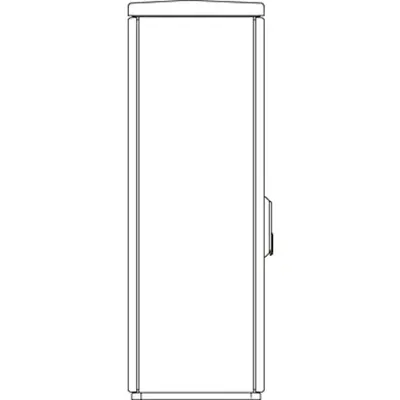 Cable management enclosure 1 door, F4, RAL7032, IP44