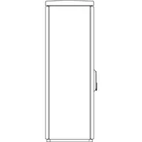 Cable management enclosure 1 door, F4, RAL7032, IP44