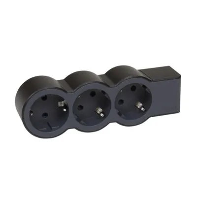 Prelungitor Sch 3x2p+t Standard pentru a Fi Cablat Negru