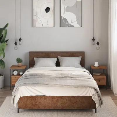 Gossi noptiere, 2 buc., stejar artizanal, 34x36x50 cm, lemn prelucrat