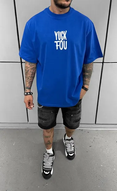 Tricou Yuck Fou Blue Tsbl23(1616) (mărime: Xs)