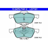 Set placute frana, frana disc ATE 13.0470-7161.2