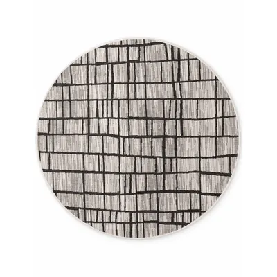 Covor pentru exterior și interior negru/crem rotund ø 200 cm Haringey Crouch – Ted Baker
