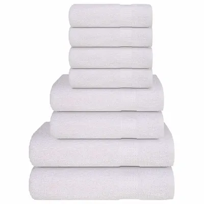 Gossi set prosoape 8 piese alb 360 g/m2 100% bumbac