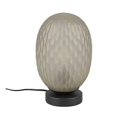 Veioză verde cu abajur din sticlă (înălțime 28,5 cm) Facette – Trio