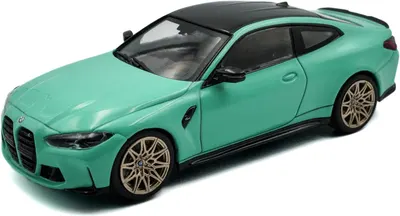 Model de colecționar SOLIDO Modern: Mașini - BMW G82 M4 Competition (Mint Green) (2023)