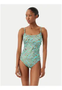 Costum de baie dama - animal print - material elastic - Albastru