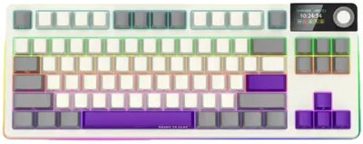 Tastatură mecanică Lorgar - KBP70TKLW, wireless, Linear, RGB, bej