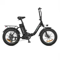 Bicicleta electrica pliabila Ulzomo Dolphin 20 E-bike, 250W, 36V 13Ah, autonomie 89km, viteza maxima 25km/h, Black, 20'' - Default Title