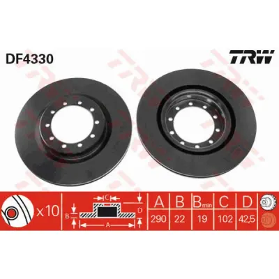 Disc frana TRW DF4330