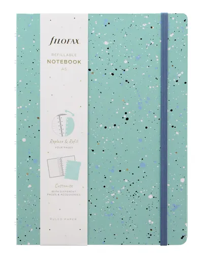 Carnet cu spirala Filofax Expressions - A5, albastru-verde