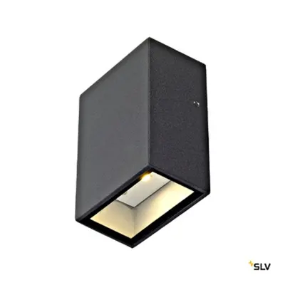 QUAD 1 lampa perete, patrat, antracit, LED, 1x3W, alb cald