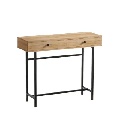 Masuta de toaleta ESTA, stejar + negru, 100x35x86 cm