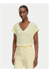 Bluza dama - galben - maneci scurte - material placut