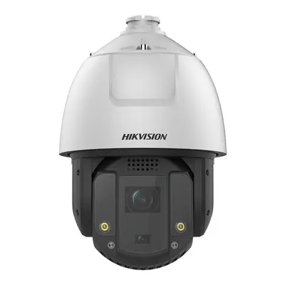 Camera supraveghere rotativa IP PTZ Speed Dome cu lentila duala Hikvision Acusense DS-2DE7S425MW-AEB5, 4 MP, IR 200 m, lumina alba 30 m, 4 mm / 4.5 - 112.5 mm, motorizat, 25x, slot card, PoE