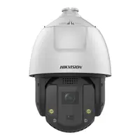Camera supraveghere rotativa IP PTZ Speed Dome cu lentila duala Hikvision Acusense DS-2DE7S425MW-AEB5, 4 MP, IR 200 m, lumina alba 30 m, 4 mm / 4.5 - 112.5 mm, motorizat, 25x, slot card, PoE